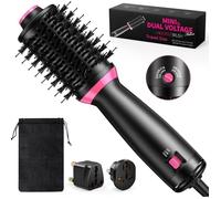 3en1 Brosse soufflante,Double Tension One-Step Ionique Brosse Coiffante Chauffante,Brosse Cheveux Electrique avec 2 Vitesses 2