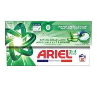 3en1,Lessive Liquide En Capsules 30 Lavages,Touche d’Aloe Vera,Élimination Impeccable Des Taches En Un Seul Lavage,Dissolution