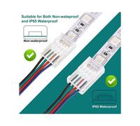 3Ensemble 16.4Ft RVB LED Fil 22 AWG 4Pin RVB Fil avec Connecteur de Bande LED Calibre 22 4 Couleurs RVB pour Bandes LED RVB 3528 5050