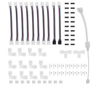 3Ensembles Connecteurs Rgb LED 4 Broches Clip Sans Soudure