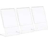 3er Pack 3 Zoll L-förmiger Acryl Bilderrahmen - Transparente Mini-Ständer für Fujifilm Instax Mini 8, 8+, 70, 7s, 90, 25, 26, 50s, 9, SP-1 und SP-2 Filme