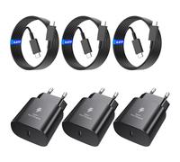 【3er Pack】 Chargeur USB C 25W avec 2M câble, Adapteur PD 3.0, Alimentation USB C pour Charge Rapide, Compatible avec iPhone 17/16/15/14, Samsung S26/S25/S24, Google Pixel, et Autres téléphones.