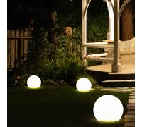 3er Set Extérieur Jardin Fiche Pointe Lampe Cour Étang Véranda IP44 Solaire