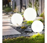 3er Set Lampe Solaire Éclairage Allée Chemin Pointe Étanche Batterie Chaude LED