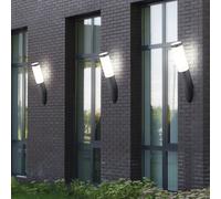 3er Set LED Extérieur Mur Lumières Façades Inox Torches Cour Lampes Anthracite