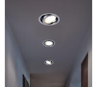 Lot de 3 spots encastrables chromés Lampe métallique ronde Lampe Paulmann 935.20