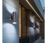 3er Set Mur Lumières Façades Lampes Extérieur Terrasse Haut Bas Luminaire Inox
