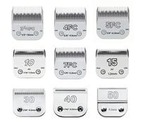 3F 4F 5F 7F 9 # 10 # 30 # 40 # 50 # Lame de tondeuse professionnelle pour chiens de compagnie, adaptée à la plupart des Andis,Oster A5,wahl km Clippers pour animaux 30-0.5mm