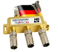 3fach Or Large Bande Câble Répartition 3-Fach TV Assis Splitter BK Catv HD 3D 4K
