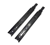 3Fold Full Extension Drawer Slide Black Side Mount Silent Closing Ball Bearing Cabinet Wardrobe Furniture Hardware(18 Inch-1pair)