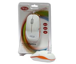 3Free 3F-MCM101/WO Souris USB Optique 800 DPI 60 g 95 x 54 x 35,55 mm IBM PC Pentium 400 Orange Blanc