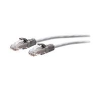 C2G Câble de raccordement Ethernet fin Cat6a non blindé (UTP) avec protection anti-accrochage de 0,9 m - Gris