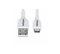3ft (1m) White USB-A to USB-C Charging Cable/Cord, M/M - Câble USB - USB (M) pour 24 pin USB-C (M) - USB 2.0 - 3 A - 1 m - sans halogène, passif,
