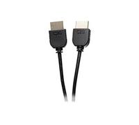 3ft 4K HDMI Cable - Ultra Flexible Cable with Low Profile Connectors - Câble HDMI - HDMI mâle pour HDMI mâle - 91.4 cm - double blindage - noir