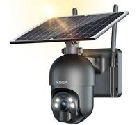 Xega 3G/4G LTE caméra de sécurité extérieure sans Fil à énergie Solaire, inclinable à 355°/95°,2K capteur de Mouvement PIR, Vision Nocturne, Conversation bidirectionnelle, Carte SIM Incluse.