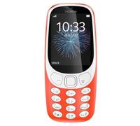 3G Nokia 3310 SIM - feature phone débloqué GSM, Écran 2,4 pouces, appareil photo 2MP avec flash LED - Rouge
