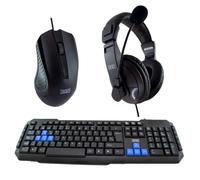 Ensemble Gaming 3GO COMBODRILEH2 Espagnol Qwerty Noir Multicouleur G