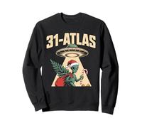 3I Atlas Santa Hat Alien UFO Christmas Tree Lights Cryptid Sweatshirt