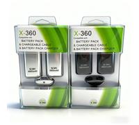 3IN 1 4800mAh rechargeables 2 Batteries avec 1 câble de chargement pour Batteries de manette de jeu Xbox 360 batterie de contrôleur sans fil White