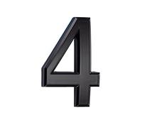 3in 3D Numéro de maison en ABS,numéro de maison autocollant,pour porte,boîte aux lettres,intérieur et extérieur,protection contre la corrosion et la rouille,résistant aux intempéries 7.5cm(Noir 4)