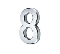 3in 3D Numéro de maison en ABS,numéro de maison autocollant,pour porte,boîte aux lettres,intérieur et extérieur,protection contre la corrosion et la rouille,résistant aux intempéries 7.5cm(argent 8)