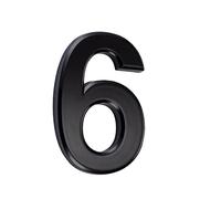 3in 3D Numéro de maison en ABS,numéro de maison autocollant,pour porte,boîte aux lettres,intérieur et extérieur,protection contre la corrosion et la rouille,résistant aux intempéries 7.5cm(Noir 6/9)