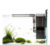 3in1 Aquarium Surface Skimmer Wave Maker pour 60-300L réservoir d'eau douce | 132GPH flow skimmer d'aquarium avec double sortie, 6W hanging skimmer pour rimless tank, Nettoye rapidement débris de surface