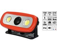 3in1 LED Projecteur de chantier Lampe de camping Batterie Lampe de travail 2000lm Portable | Haut-parleur Bluetooth Boîte à musique | Banque d'énergie 4400mAh Chargeur 3USB Batterie supplémentaire