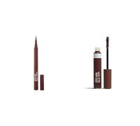 3INA MAKEUP - Eyeliner Liquide Couleur Marron 10h Longue Durée + Mascara Marron à la Kératine Végétale - Vegan - Cruelty Free