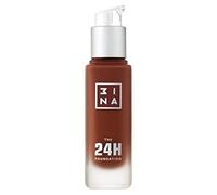 3INA MAKEUP - The 24h Foundation 672 - Fond de Teint Chocolat avec Sous-Teinte Rose - Fond de Teint Couvrant Imperfections - Fond de Teint Waterproof et Hydratant - Vegan - Cruelty Free