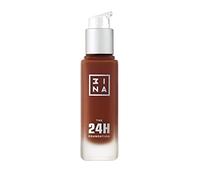 3INA MAKEUP - The 24h Foundation 675 - Fond de Teint Marron foncé avec Sous-Teinte Jaune - Fond de Teint Couvrant Imperfections - Fond de Teint Waterproof et Hydratant - Vegan - Cruelty Free