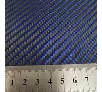 3K 200gsm 2x2 Red Blue yellow Kevlar & Carbon fiber mixed Fabric Twill 50" / 100/150/m Aramid fiber Hybrid Carbon Kevlar Cloth (blue, 50cm witdh x 2m)