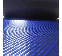 3K 200gsm 2x2 Red Blue yellow Kevlar & Carbon fiber mixed Fabric Twill 50" / 100/150/m Aramid fiber Hybrid Carbon Kevlar Cloth (blue, 50cm witdh x 5m)