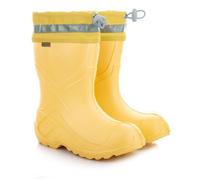 3Kamido GoCamp Bottes en caoutchouc pour enfants - matériau EVA, doublure en feutre, pour garçons/filles - Jaune 24/25