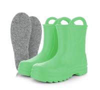 3Kamido GoSplash Bottes en caoutchouc pour enfants - bottes en caoutchouc en mousse EVA légère pour garçons et filles belles et robustes imperméables poignée pour un enfilage facile antidérapante