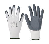 3Kamido NITRAK Gants de travail - Gants antidérapants sans coutures Enduit de nitrile de la meilleure qualité - qui augmente la résistance aux graisses et aux huiles II EN 388 4131X (9, 60 Paires)
