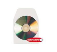 3L 6832 Lot de 6 pochettes pour CD avec rabat adhésif Antistatique Transparent