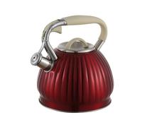 3L Classical Stainless Steel Tea Kettle for Stove Top, Compatible with Gas & Electric Stoves Bouilloire à ébullition(Rot)