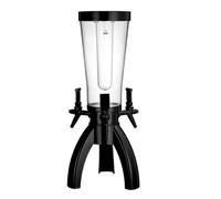 3L Dispensateur de la Tour avec 3 Robinets, Tour de Bière de Conception de Base Triangulaire avec Glaçons Amovibles et Lumière LED