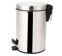 3L Pedal Bin, Bathroom Bin with Lid 3l Household Garbage Bin Container with Lid for Livingroom, Kitchen, Bathroom, Round Cylindrical Soft-Close Small Trash Can (Poubelle à pédale 3L, Poubelle pour sal
