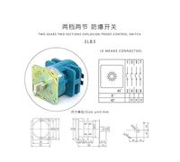 3LB3-25 25A 660V Two Positon Two Pole 8 Terminal Screws Explosion-proof Rotary Changeover Cam Control Switch NWPNLXEA