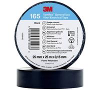 3M Ruban Adhésif Électrique Noir - 25 mm x 25 m