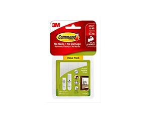 3M 17203 Accroches tableaux avec languettes adhésives Pack 2 en 1 Taille petite (4 paires) / moyenne (8 paires) (Import Royaume Uni)