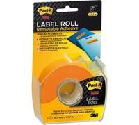3m 2600-o post-it super sticky rouleau détiquettes avec dévidoir orange 25 mm x 17,7 m 499328 Orange G