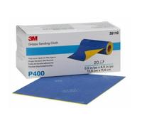 3M Bandes abrasives Flexible Grip P400 139 x 114 mm perforées rouleau 20 bandes #35110 x4