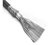 3M 3659/10 SF Câble rond plat gainé, 10 pôles, série 3659, fils, 1,27 mm, noir, 30,5 m x1 morceau