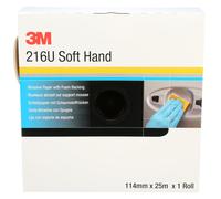 3M 3M™ 216U Rollo de papel abrasivo con esponja, precortado 114 mm x 25 m, P1...