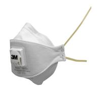 3M Aura Masque antipoussière, FFP1, avec valve, série 9312+, 10 masques par paquet, Blanc, Taille unique