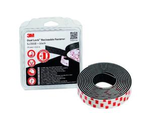 3M 3M Dual Lock SJ3550 Noir 40 Têtes/cm² Fermeture à pression flexible 25 mm x 2,5 m Quantité:4