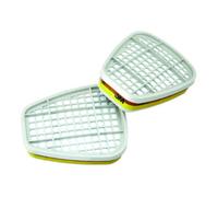 3M K6075 Boîte de 8 filtres antigaz A1 vapeurs organiques + formaldéhyde Blanc